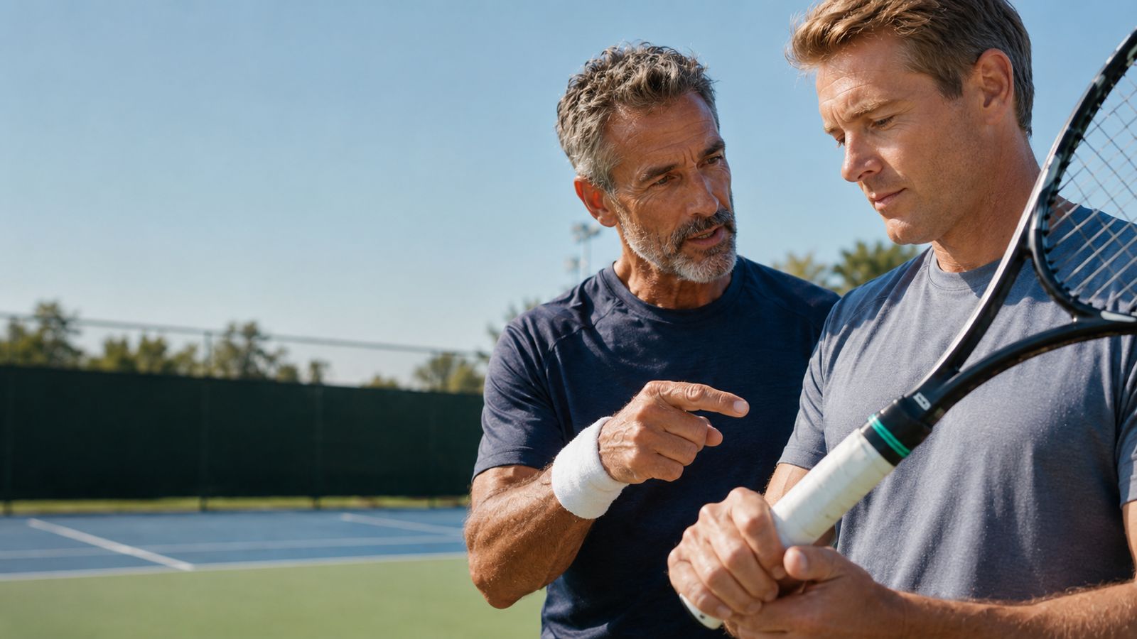 Coach Marco on court with his students